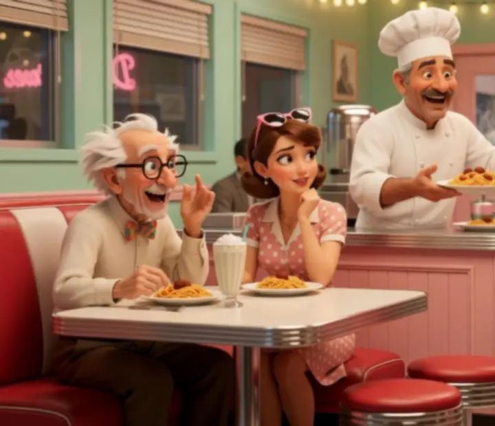 Collage of Dream Diner Story character portraits including chefs, servers, and regular customers.