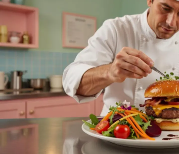 Carefully plated dishes on the Dream Diner Story counter